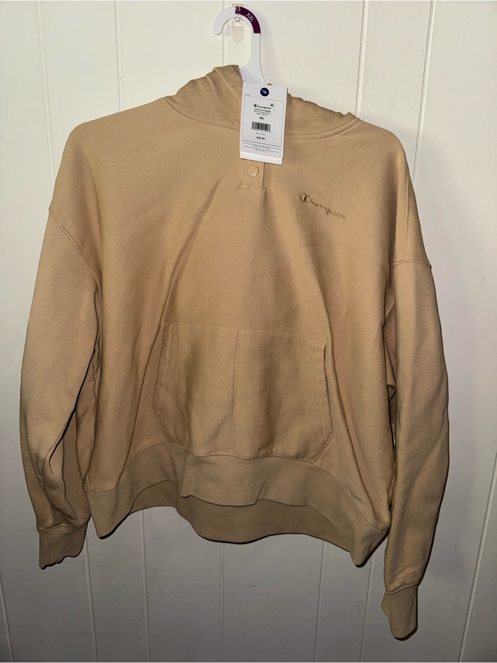 Champion Men's Crewneck Sweatshirt in Tan